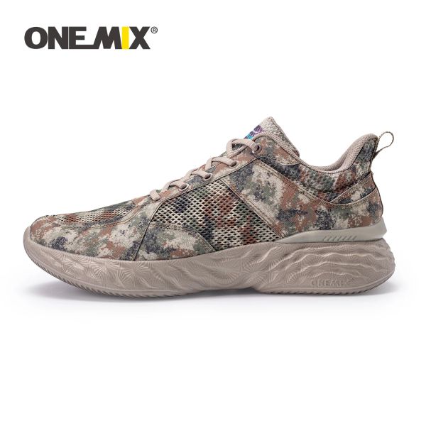 Botas Onemix 2023 Novo estilo tênis de treinamento militar para homens Sapatos esportivos de exército macio Sapatos de camuflagem de malha respirável tênis de camuflagem