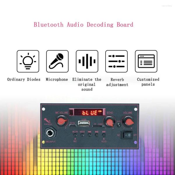 Bluetooth 5.0 Mp3 Decoder Board 5V Player con record di moduli FM per altoparlanti del subwoofer musicale Controllo del volume