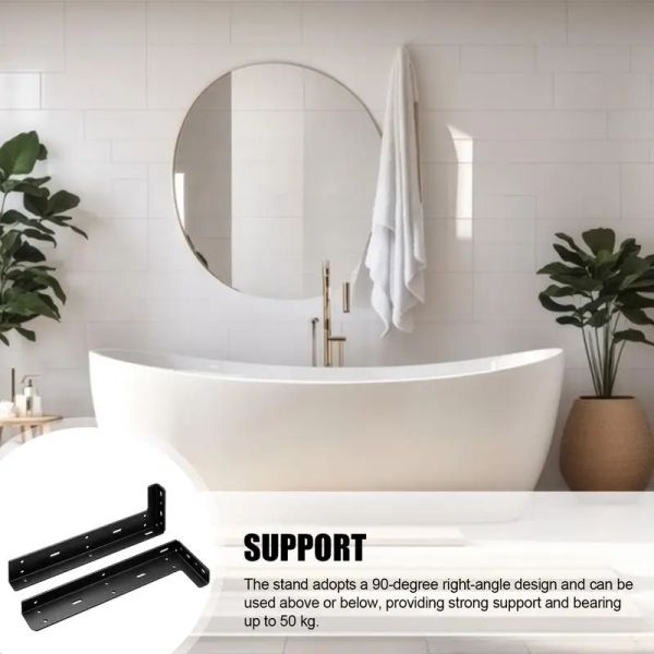 L -förmige Stützhalterungsklasse Wand Hochleistungsfloatende Wandregalhalterung Stylish Aussehen Support Connector Brackets für Shop