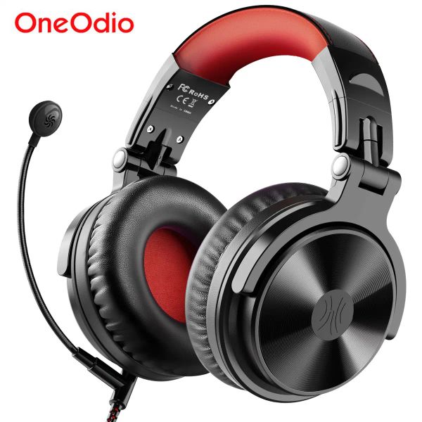 Stand OneOODIO Wireless Bluetooth 5.2 Cuffie 110 ore + Auricolare da gioco cablato stereo con microfono boom per il computer PC per computer telefonico Gamer