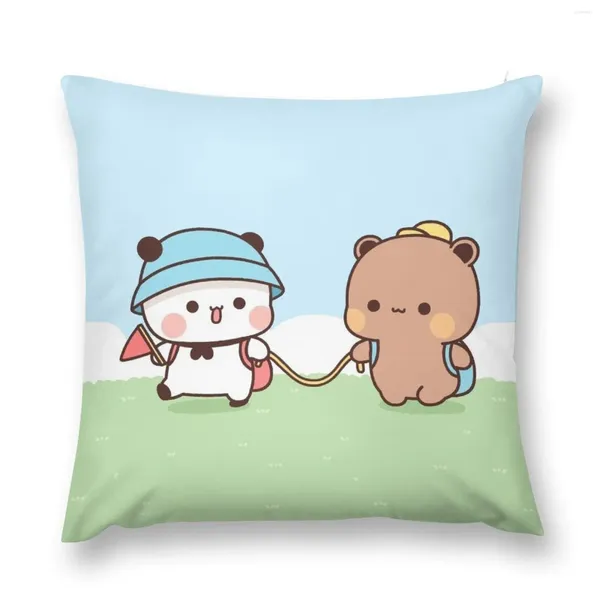 Pillow panda e brownie urso casal lança capas decorativas para sofá de luxo capa