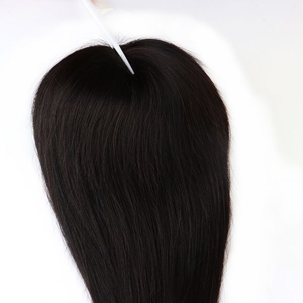 Capelli europei Factory Direct Factory Virgin Cuticle Human Hair Topper Nero