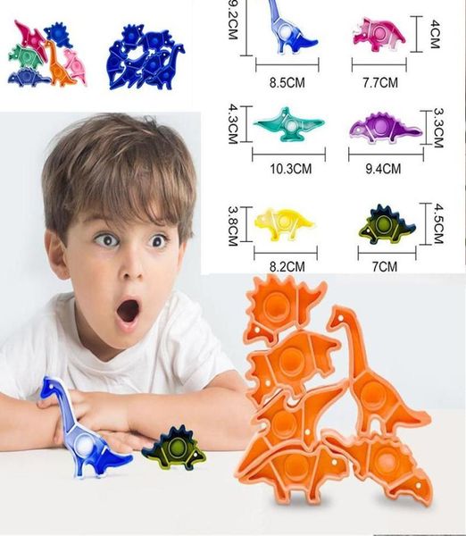 Толкайте это игрушечный пузырь для пальца Детский мини -динозавр настольный настольный общение игрушки быстрая доставка 20214879316