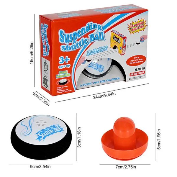 Air Hockey Hover Puck Mini Elektro -Schwimmhockey mit 2 Red Air Hockey Pushers Air Hockey Brettspiel Spielzeuggeschenk für Kinder Erwachsene