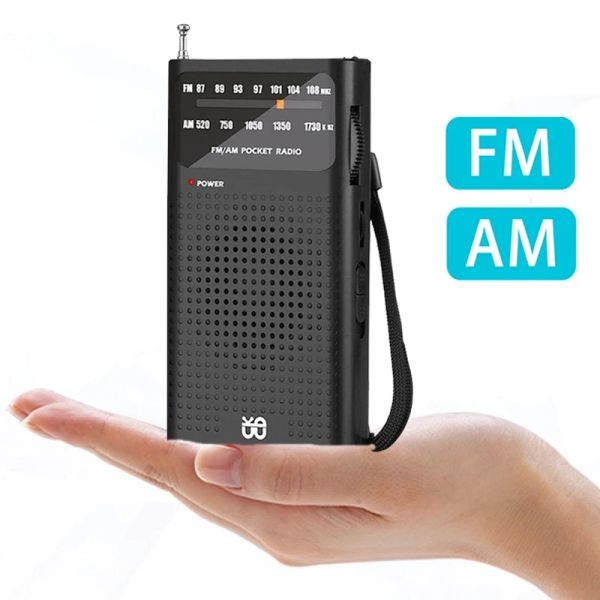 Radio Mini Pocket FM/AM Radio Portable Digital Radio per Sports Elderly Sports Player Outdoor con jack per auricolari da 3,5 mm