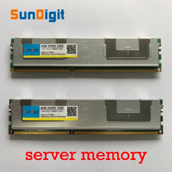 RAMS 2pcs/borsa per Hynix DDR3 4GB 8GB DDR3 1333MHz PC310600R 2RX4 ECC RDIMM RAM DDR 3 1333 Solo Garanzia di vita della memoria del server