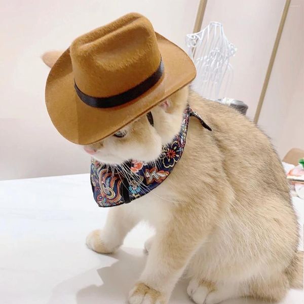 Собачья одежда 1pccat cowboy hat mini cross charing