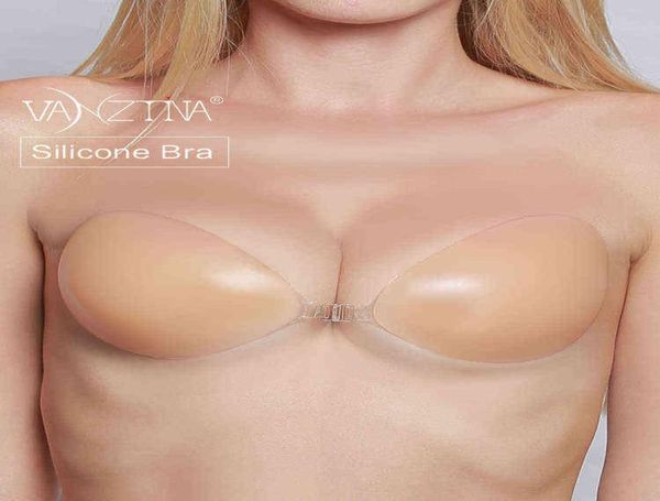 Vanztina Invisible Silicone Bra Sexy Women Invenile Push Up Authesive Bralette Brarale Front Closure senza spalline Bras 21783636