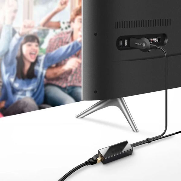 Kutu Ateş TV Stick HD 480 Mbps Mikro USB2.0 - RJ45 Ethernet Adaptörü 10/100 Mbps Yeni Ateş TV/Google Home/Chromecast Ultra Audio