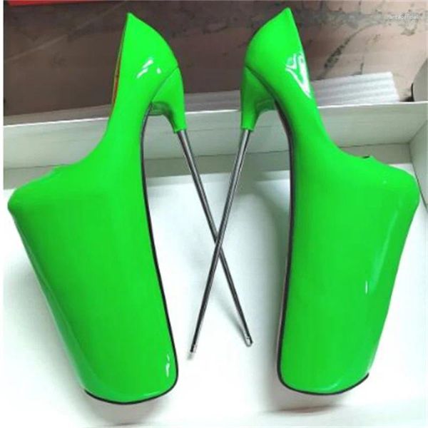 Kleiderschuhe sexy 30 cm Plattform High Heels Frau Großgröße 47 grün rote weiße Pumpen Pumpen Nachtclub Stripper Fetisch