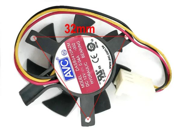 PADS AVC DASB0410R2M Scheda grafica Fant Fan Titch 3,2 cm diametro 3,6 cm DC 12V 0,04a