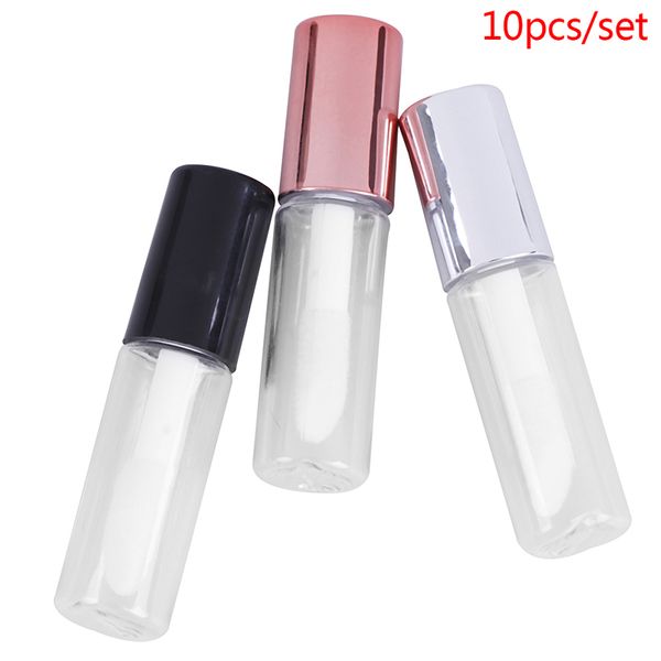 10pcs 1,2/1,5 ml leere transparente PE -Lipgloss -Röhrchen Kunststoff Lippenbalsam Röhrchen Lippenstift Mini -Probe Kosmetischer Behälter