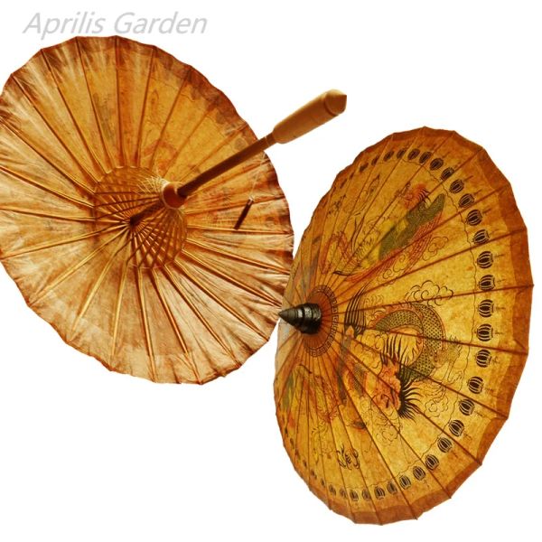Handgefertigtes ethnisches Ölpapier Parasol Regenschirm Antiquitäten chinesischer Stil Dekor Photographie Requisiten Tanz Qipao Hanfu Regenschirm Thailand