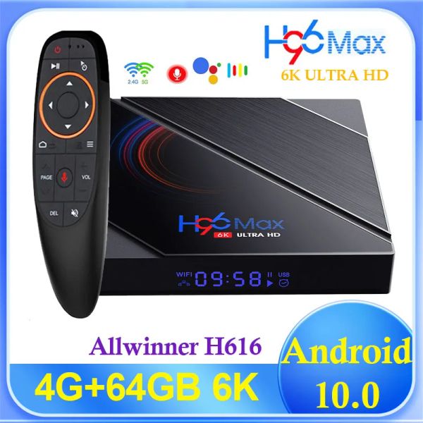Box H96 Max H616 Smart TV Box Android 10 4GB 32GB 64 GB Allwinner H616 4K 6K H.265 HD BT Media Player 2.4G 5G WiFi SET TOP TVBox