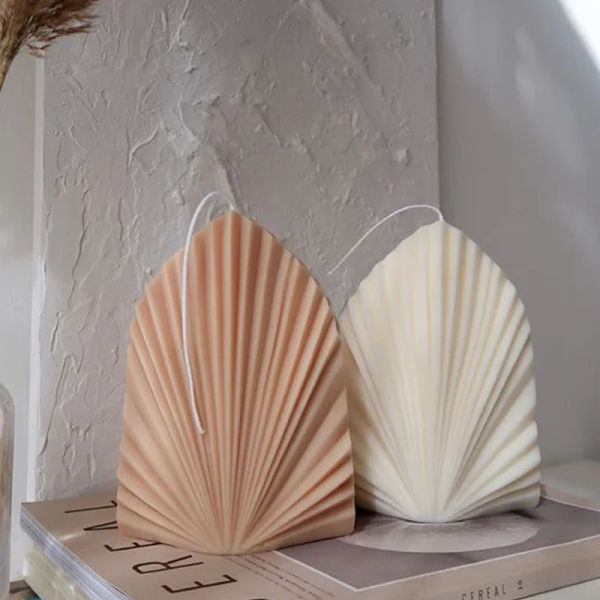 Nuovo grande corallo shell a forma di lussuoso candela di lussuoso stampo aroma 3d aroma artigiano fatto a mano Candela di soia stampi in silicone in cera per la casa profumata