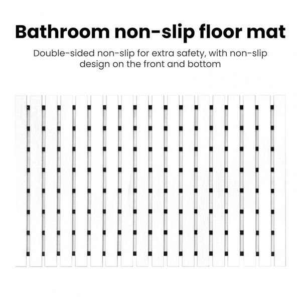Tappetino per pavimento non slip per bagno tappetino per doccia in PVC non slip con fori di scarico per asciugatura rapida in gomma impermeabile per il bagno per la sicurezza