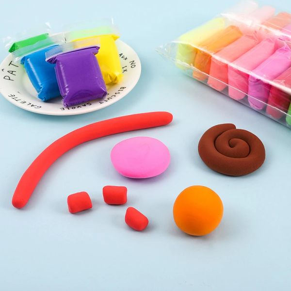 12 colori argilla di modellazione argilla asciutta aria con strumenti di scultura bambini giocattoli argillosi fai-da-te argilla argilla auto-asciugatura per bambini regali per bambini