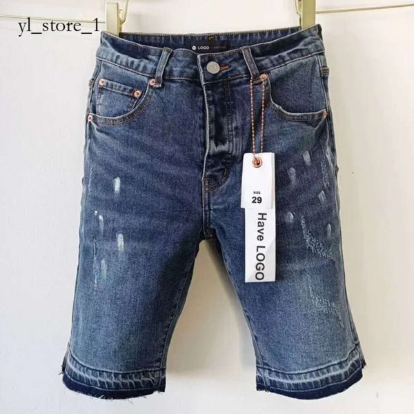 Designer maschili da uomo pantaloni di jeans viola maschere jeans viola cortometraggi jeans pantaloni dritti design retrò streetwear marchio viola jeans fashionsmen New jeans short 6208