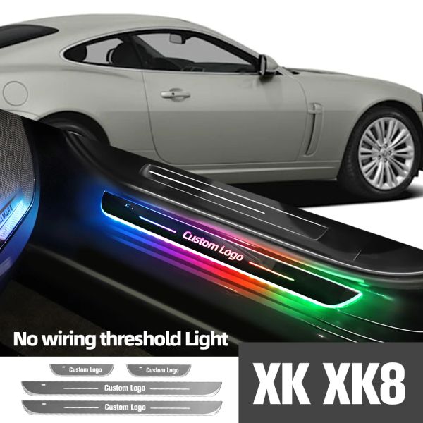 Per Jaguar XK XK8 1996-2014 2011 2013 2013 Porta del davanzale Luce personalizzato Logo LED Soglia di benvenuto Accessori lampade a pedale