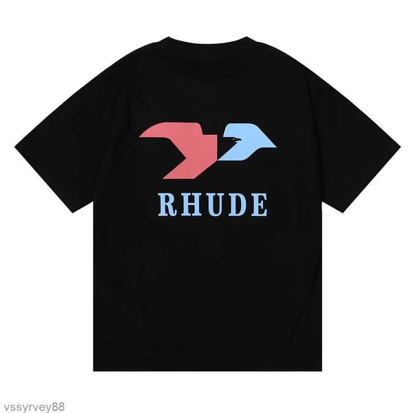 T-shirt Rhude Summer Designer maglietta camicie da uomo Tops Luxury Letter Stampa da uomo Abbigliamento Abbigliamento corto S-XL Tshirts Fashions Brands ZB4L