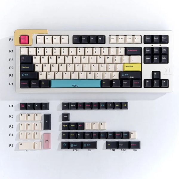 Teclados pbt keycaps gmk clone futuro funk mecânica teclado corante sublimação perfil de cereja ajuste 64 68 75 84 96 980 100 gk61 pc