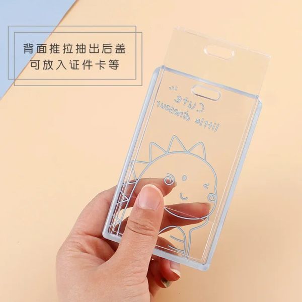 Anmeldeinhaber Transparente Auszeichenhalter Schlüsselbund Schul -ID -Karte KPOP IDOL CARD SCHREIBUNG CASE NAME BADGE BALLE