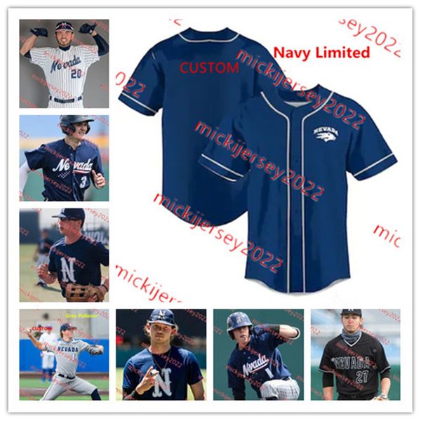 Невада Wolf Pack Baseball Jersey 16 Peyton Fosher 11 Theo Millas 38 Истон Марк 26 Итан О'Нил 34 Нико Вагнер 23 Доминик Деш.