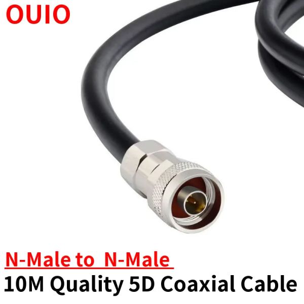 OUIO 10 метров премиум 5D Coaxial Cable n Male до N -n -мужского разъема потери коаксиального антенного кабеля для мобильного мобильного телефона -сигнала