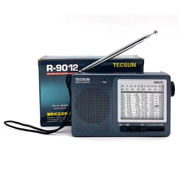 Radio R9012 Radio AM/FM/SW 12 Bandas Hoge Gevoeligheid Kortegolf Radio Draagbare Ontvanger Met EEN05 Externe Antena Multiband Radio