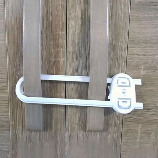 2pcs Security Lock Easy Установка регулируемые U-образные детские защелки для детской защиты шкаф шкаф шкаф шкаф шкаф