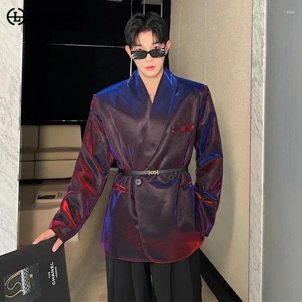 Abiti da uomo Luzhen Fashion di alta qualità Elegante cappotto lucido Blazer casual 2024 Luxuria di lusso Spring Street Street Korean Street LZ2445