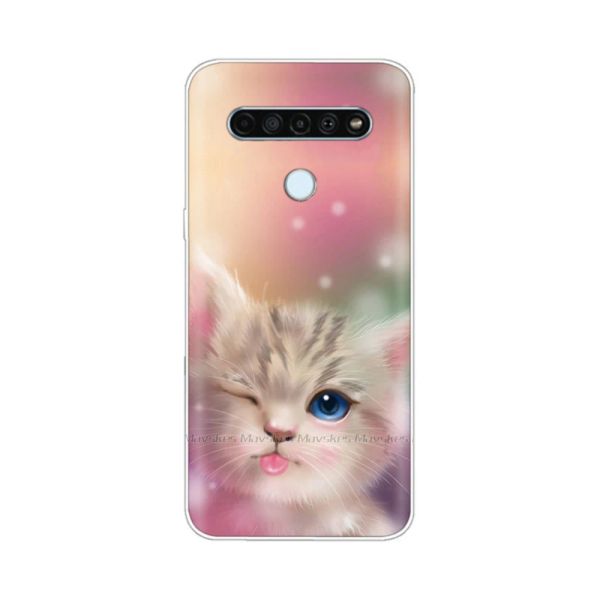 Für LG K51 K61 V50 V50 V60 Thinq Hülle Transparent Silikon Coque für LG K61 Q61 V50 Thinq K 61 Abdeckung TPU -Schutzhülle Hülle Abdeckung