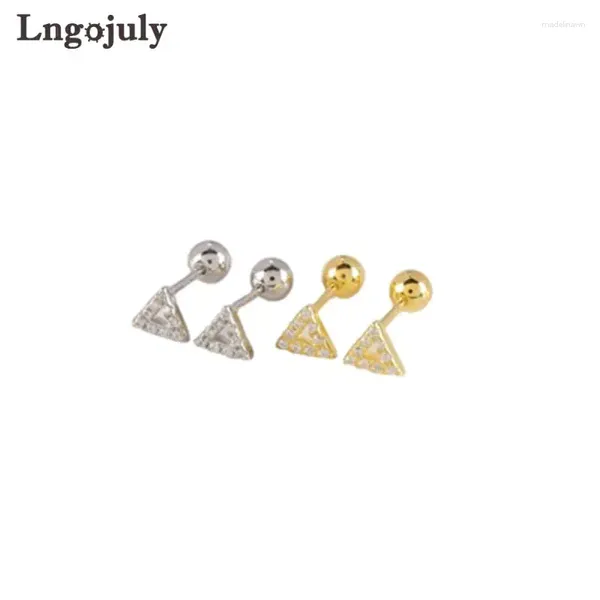 Orecchini per borchie Trendy 925 Sterling Silver Triangle Vite for Women Children Girl Earring Earring Anniversary Party Fine Jewelry Gift