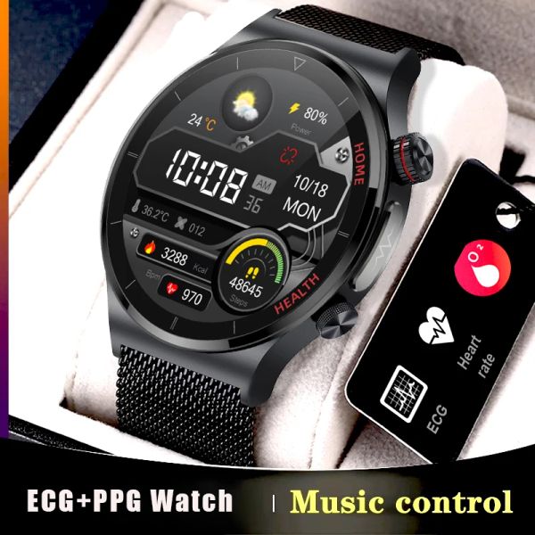 Braccialetti 2022 ECG+PPG Accurata a frequenza cardiaca Accurata Accurata del sangue Ossigeno Smart Watch AI Diagnosi medica Smartwatch per Xiaomi