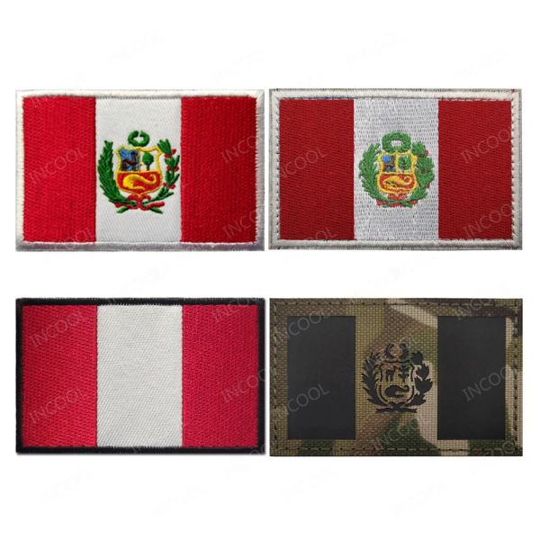 FLAG PERU IR RIFRESECHE RACCORA CAPPE CAMPIO TATTICI EMBLEGGI MILITARI TATTIVI AVIDATO COPPICA APPLICATO DECORATIVO PER CAP CORSO