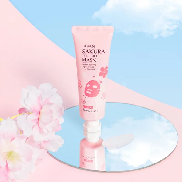 Laikou Sakura 24K Gold Peeling Face Maske Anti Falten Whitening Akne Blackhead Entfernung Gesichtsriss von Masken Hautpflegeprodukten