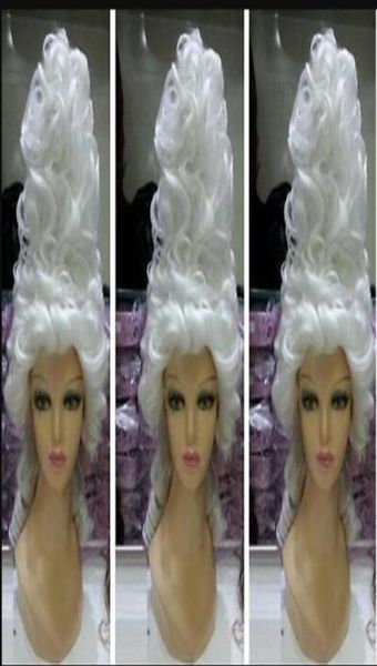 Wig Marie Antoinette Rinascimento Costume Wig Rococo Queen Versailles White76757228984068