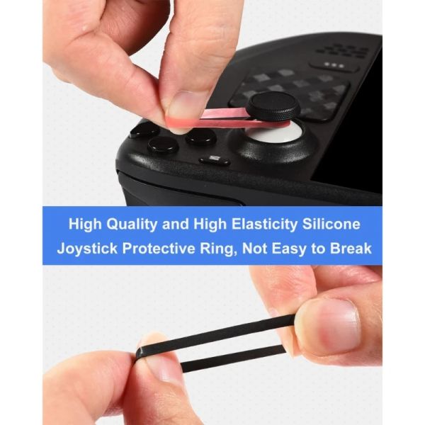 Anel de proteção invisível do anel de proteção elástica do joystick para convés de vapor/ps5/ps4/switch pro/xbox controlador de silicone anel de silicone tampa