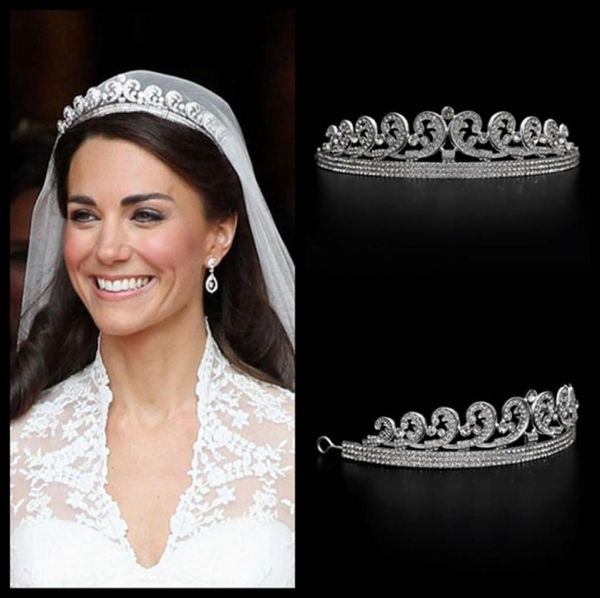 Kate William Royal Rhinestone Crystal Crystal Wedding Hair Crown Capelli per capelli Crown Crown Crown Wedding Crystal Accessori Bande5407378