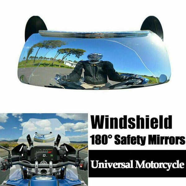 Motocicleta Windscreen de 180 mais de grau Espelho cego de ponto amplo Espelhos traseiros de visão traseira pequena espelho de vista para BMW Yamaha