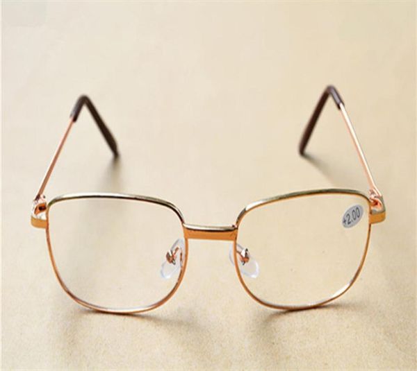 Silvergold Frame Classic Unissex Reading barato óculos homens Mulheres Metal Frame Reading Glasses Diopter 100400 50pcslot3607745