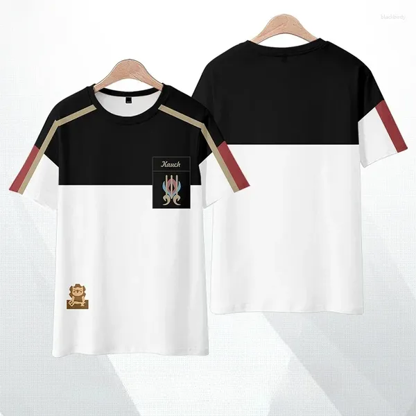 Con cappuccio maschile genshin impatto anime stampato 3d t-shirt oversized game women kaveh casual streetwear tops tops thirt 2024