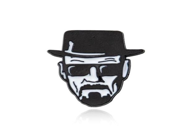 Pins Breaking Breaking Bad Walter White Punk in lega zinco Pins Pins Backpack Orgoglio Vestiti Shirt Cappello INSIGNIA BASSI