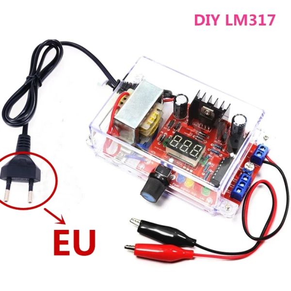 Kit DIY LM317 Tensão regulada ajustável 110V 220V a 1,25V-12.5V Módulo de fonte de alimentação PCB Kits de placa de placa eletrônica