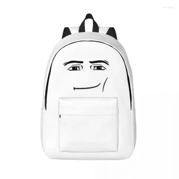 Aufbewahrungstaschen lustig der Mann Gesicht Cartoon für Teenager School Bookbag Daypack Grundschule High College Wanderung