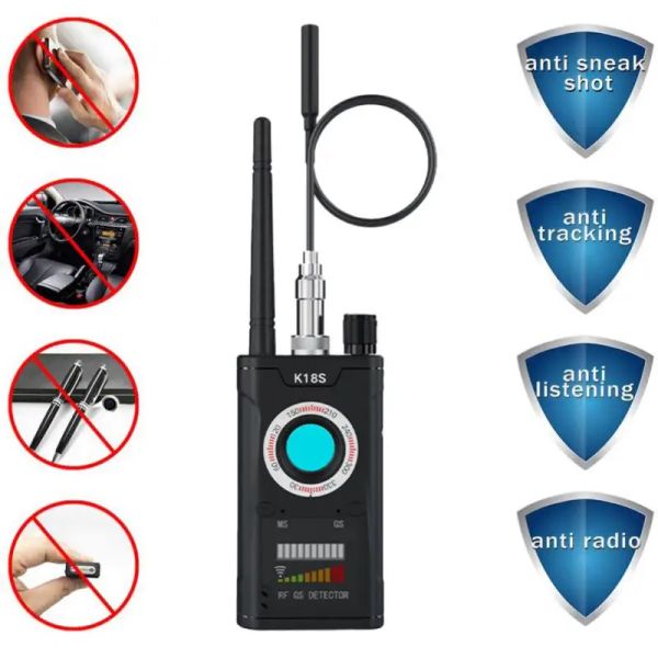 Rilevatore di bug RF lente Wifi Camera Finder antispy Ascolta bug del telefono wireless antimecamera Signal Scanner Devicatore