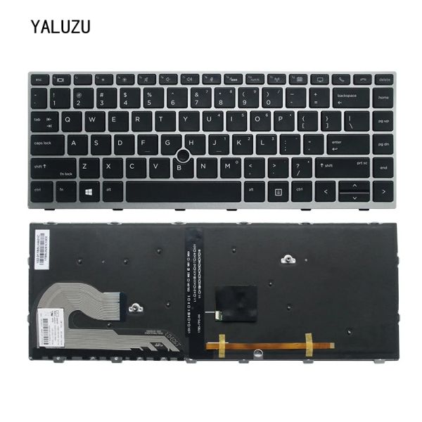 Keyboards Neue US -Laptop -Tastatur für HP Elitebook 840 G5 846 G5 745 G5 L14378001 L11307001 US Laptop Tastatur Backit Lunnel