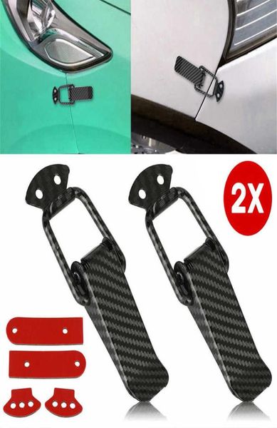 2pcs Universal Metal Stoßfänger Langlebige Sicherheitshaken -Lock -Clip -Kit -Clip HaSP für Racing Car Truck Hood Schnellverschluss Auto2657540