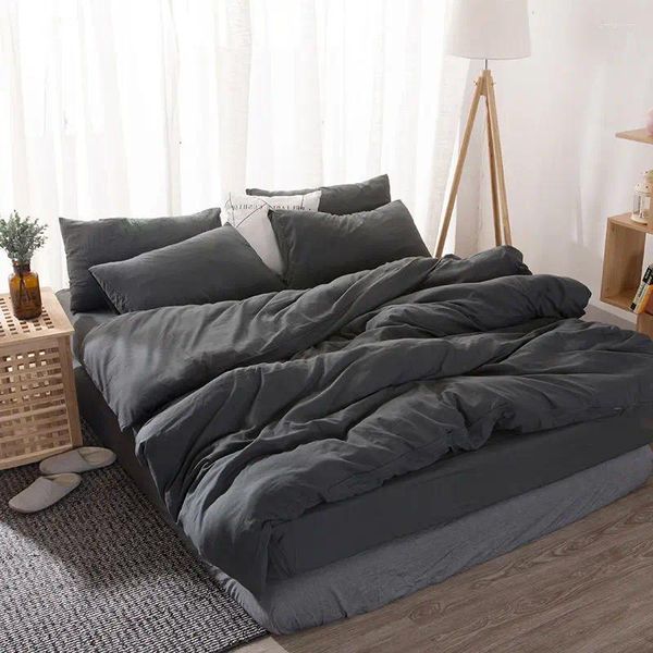 Set di biancheria da letto per casa tessile in stile giapponese in stile giapponese in cotone a quattro pezzi rossa a quattro pezzi foglio di copertura