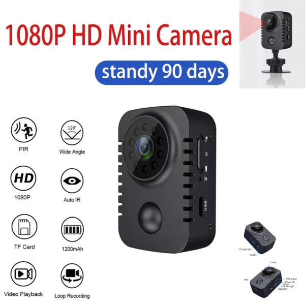 Kameras 1080p Fahrrad Sportclipkörper Kamera Micro Wireless Sicherheit kleiner Camcorder -Bewegung DVR DVR Recorder Überwachung Mini -Kamera erkennen